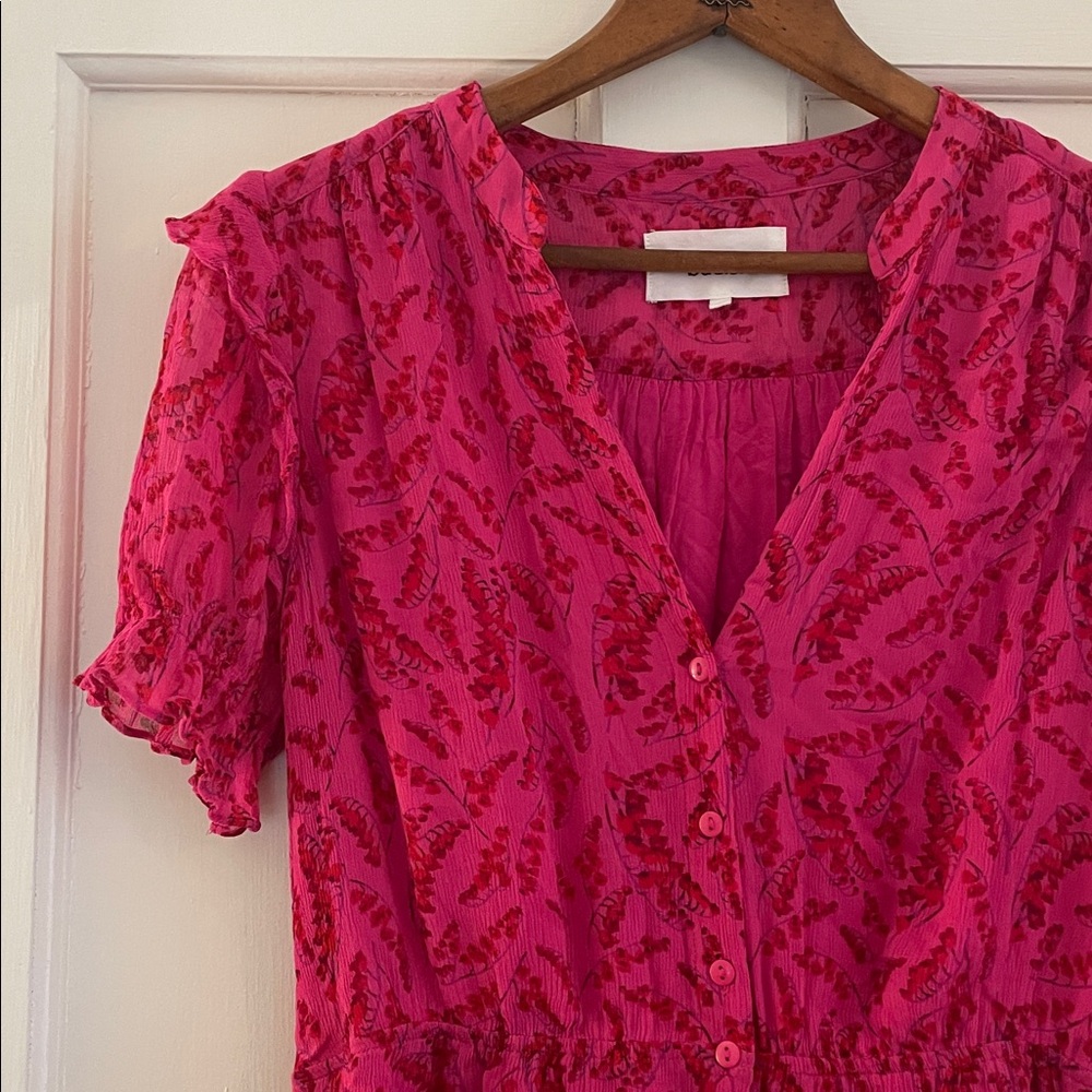 ba&sh Matcha Floral-Print Mini Dress Pink | Women’s Size S /1